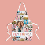 Girly colourful 16 photo best friend modern simple apron<br><div class="desc">Girly colourful 16 multi photo best friend modern minimal simple typography elegant birthday,  Christmas,  easter,  graduation,  end of school year or bedroom decor gift design.</div>
