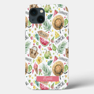 Girly Colourful Beach Relax Beach Towel iPhone 13 Case