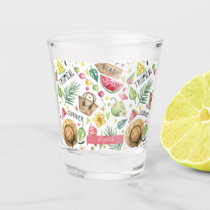 Girly Colourful Beach Relax Shot Glass