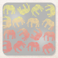 girly colourful tribal floral elephant pattern