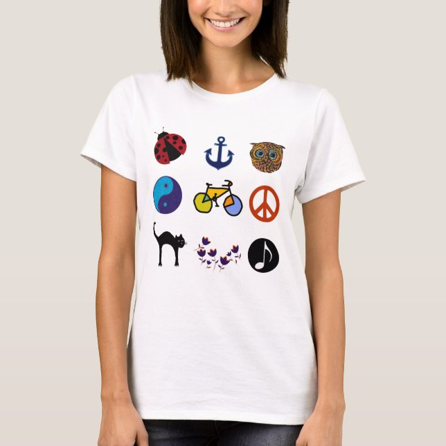girly cool tee-stamp design T-Shirt (Front)