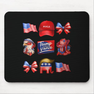 Girly Coquette Trump Vance 2024 Trump Girl Republi Mouse Mat
