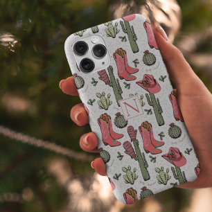 Girly Country Cowgirl Christmas Monogram iPhone 11 Pro Max Case