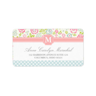 Girly Country Floral Personalised Label
