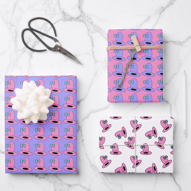 Girly Cowgirl Hat Birthday  Wrapping Paper Sheet (Front)