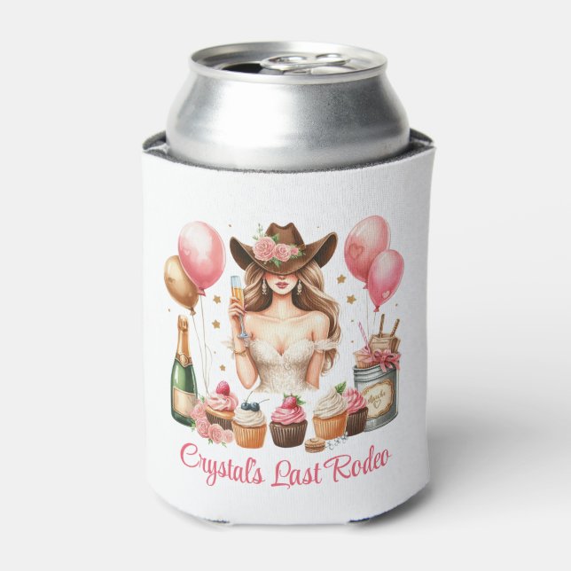 Girly Cowgirl Rodeo  Can Cooler (Can Front)
