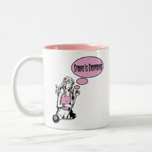 Girly Cue Two-Tone Coffee Mug