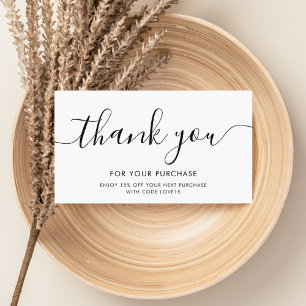 Girly Customer Thank You QR Code White Business Card