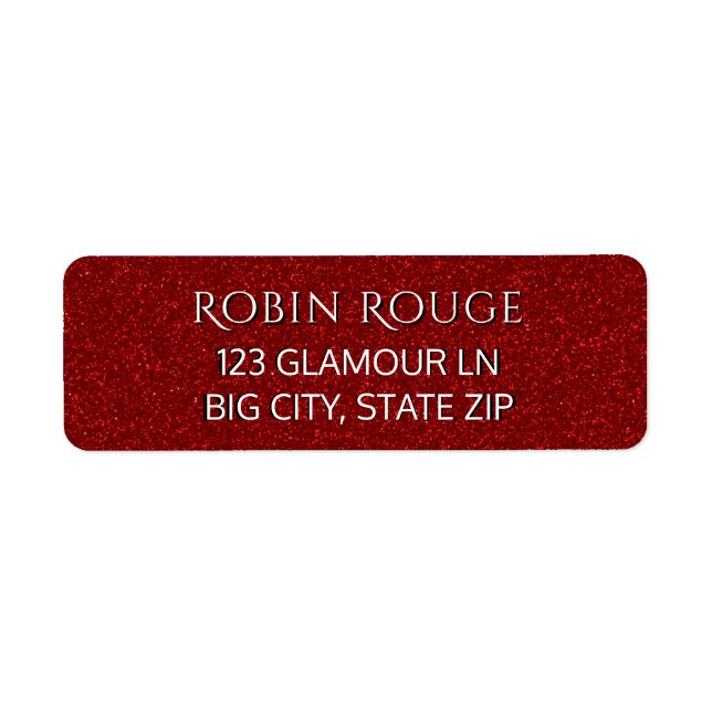 Girly Cute Chic Luxe Glam Faux Red Glitter Modern (Front)