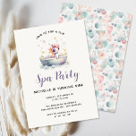 Girly Cute Pastel Pony Spa Day Kids Birthday Party Invitation<br><div class="desc">Introducing our Girly Cute Pastel Pony Spa Day Kids Birthday Party Invitation Card, the perfect way to invite your little one's friends to a fun spa day birthday celebration! This invitation with a cute pony in a bath tub sets the mood for a fun-filled spa-themed party. The sweet pastel colours...</div>