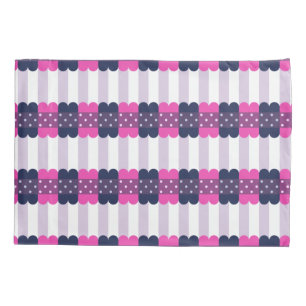 Girly Cute Purple and Pink Pattern Pillowcase