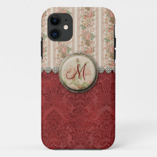Girly Damask Monogram iPhone 5 Case