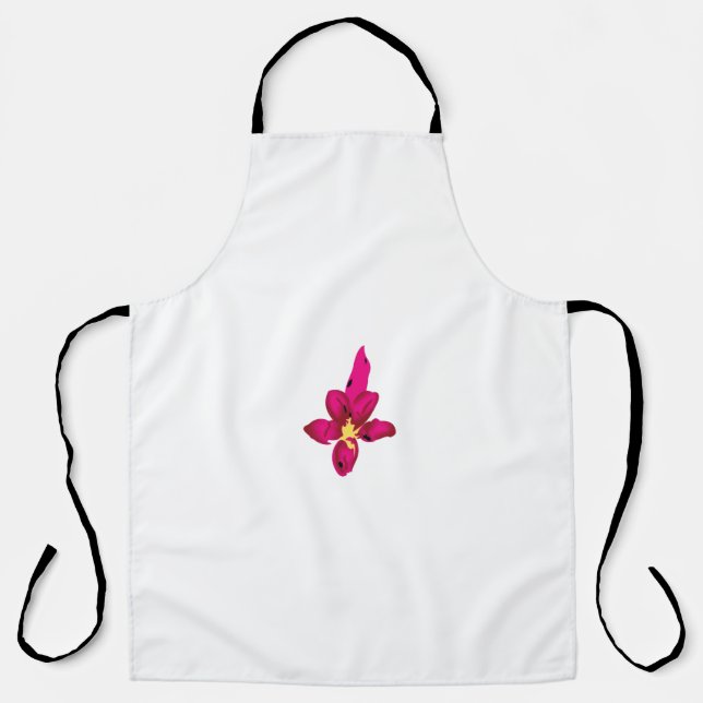 Girly Design, Light Gold, Purplish Red Apron (Front)