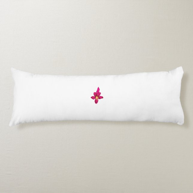 Girly Design, Light Gold, Purplish Red Body Cushion (Front)