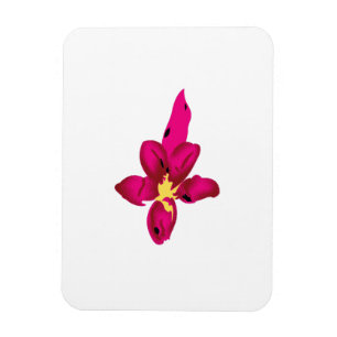 Girly Design, Light Gold, Purplish Red Magnet