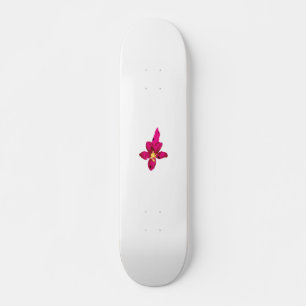 Girly Design, Light Gold, Purplish Red Skateboard