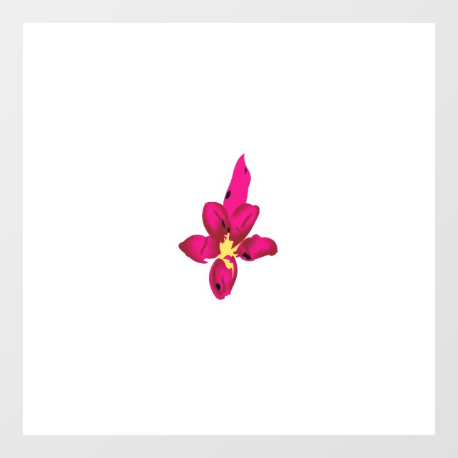 Girly Design, Light Gold, Purplish Red Window Cling (Sheet)