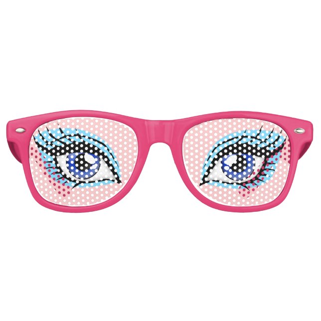 Girly Doll Eye Women's Funny Party Costume Glasses (Front)