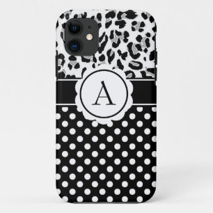 Girly dots and animals print monogram  Case-Mate i iPhone 11 Case