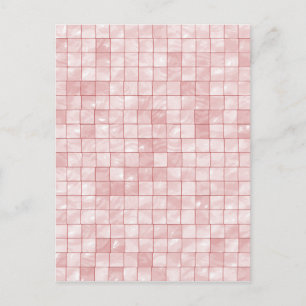 Girly Duo-tone Pink Geometric Decorative Tile Postcard