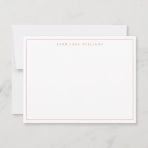 Girly Dusty Pink Modern Professional Thin Border Card