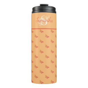  Girly Elegant Modern Typography Template Monogram Thermal Tumbler