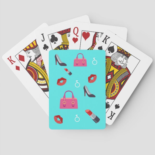 Girly Emoji Playing Cards (Back)