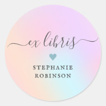 Girly ex libris bookplate stickers book label