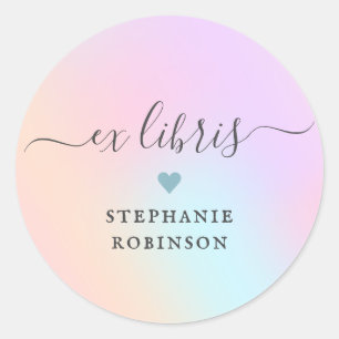 Girly ex libris bookplate stickers book label