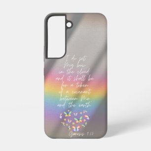 Girly Faith Rainbow Photograph Butterfly Heart Samsung Galaxy Case