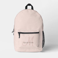 Girly Fancy Stylish Blush Pink Shadow Monogram