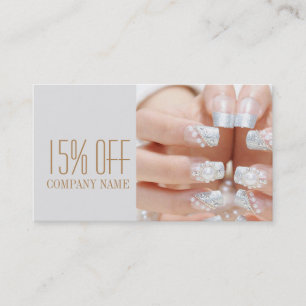girly fashion beauty nail artist nail salon business card