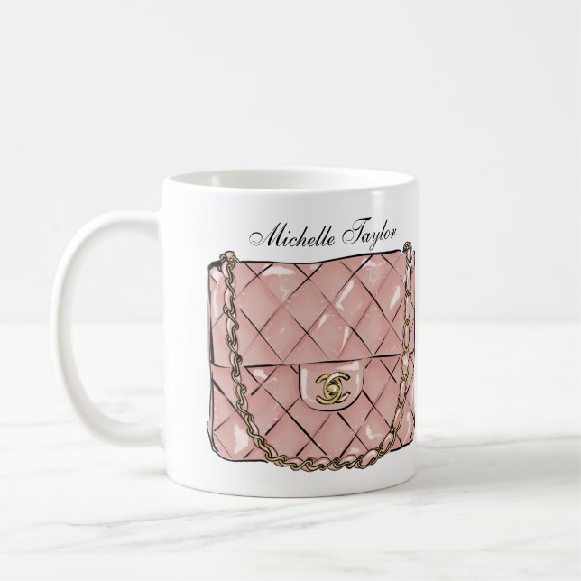 girly fashion boss lady modern trendy coffee mug (Left)