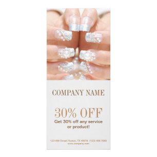 girly fashion grey beauty nail artist nail salon rack card