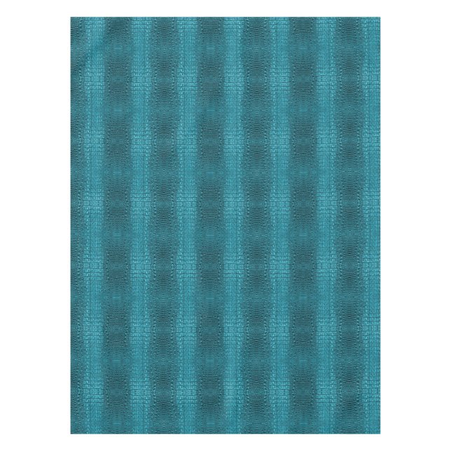 girly fashion turquoise blue Alligator Leather Tablecloth (Front)