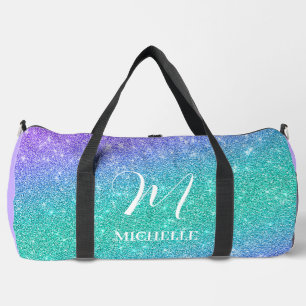 Girly Faux Glitter Personalised Name Dance Gym Bag
