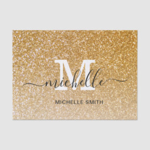 Girly Feminine Chic Monogram Monogrammed Script  Tissue Paper