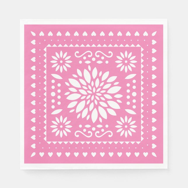 Girly Fiesta Party Napkins (Front)