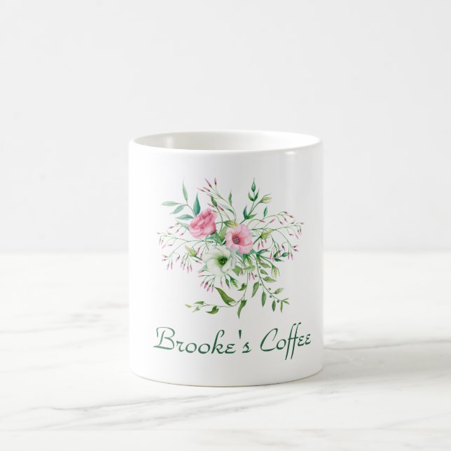 Girly Floral Coffee Mug (Center)