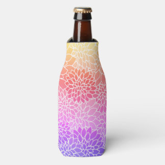 Girly Floral Design Custom Bottle Cooler