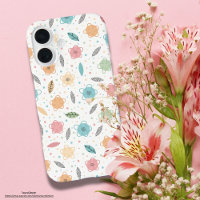 Girly floral illustration Multicolor Pastel Pink