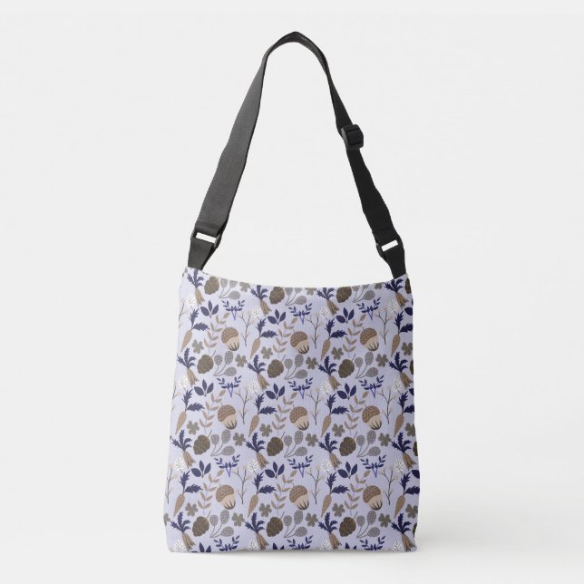 Girly Floral Pattern Crossbody Bag (Front)