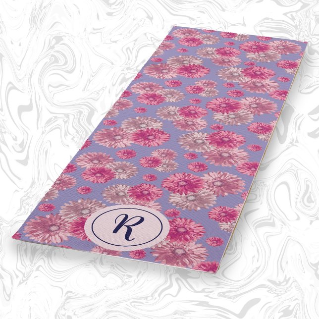 Girly Floral With Modern Pastel Flowers Gym Yoga Mat (Creator Uploaded)