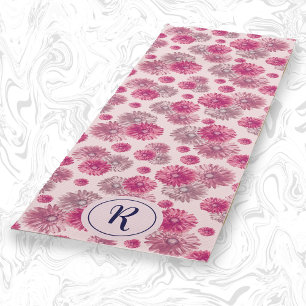 Girly Floral With Modern Pastel Flowers Gym Yoga Mat