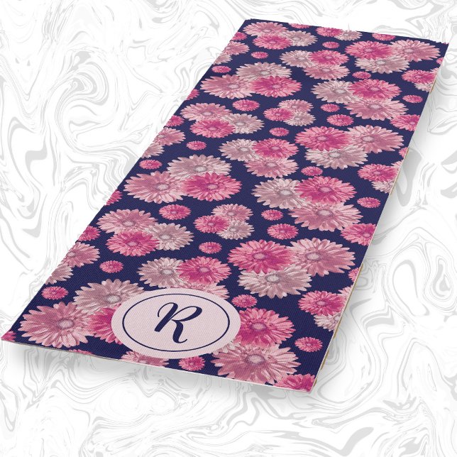 Girly Floral With Modern Pastel Flowers Gym Yoga Mat (Creator Uploaded)