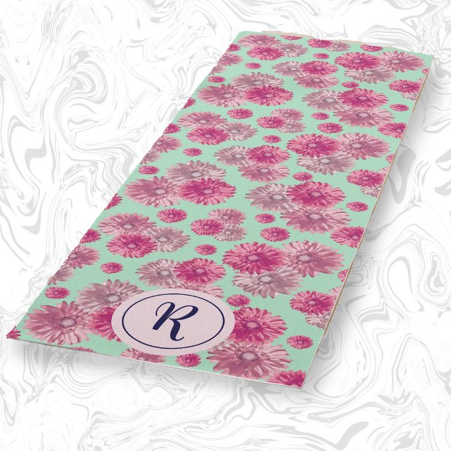 Girly Floral With Modern Pastel Flowers Gym Yoga Mat (Creator Uploaded)