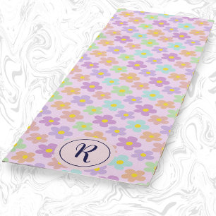 Girly Floral With Retro Daisy Flowers Gym Yoga Mat