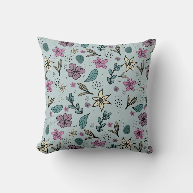 Girly Flower Art New Design Floral Aesthetic Flowe Cushion (Front)