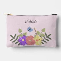 Girly Flowers and Butterfly Pink Personalised