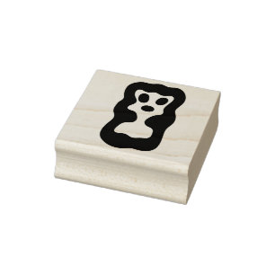 Girly ghost silhouette art stamp